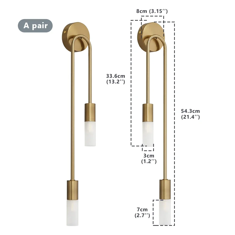 

Настенные светильники Z ZOSIMIO LIGHT, золотые, металлические, теплый/естественный свет