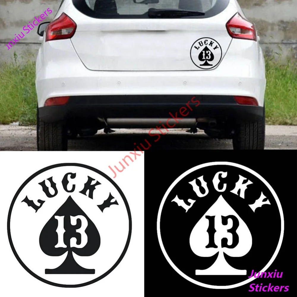 

Lucky Number 13 Vegas Sticker Decal Car Window Funny Truck Gamble Bodywork Front Windshield Suv Decoration Accessories Exterior