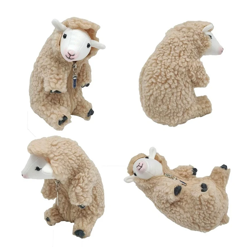 

16cm Cute Felissimo YOU+MORE Shaved Alpaca Plush Toy Funny Furry Lamb Doll Sheep Plush With Clothes Appease Gifts for Children