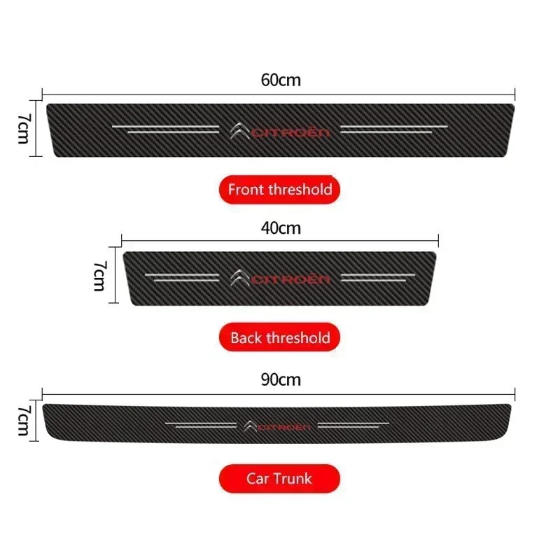Защитная наклейка на порог автомобиля для Citroen C4 C3 C5 C1 DS3 DS4 Berlingo C-CROSSER C-ELYSEE JUMPY Picasso