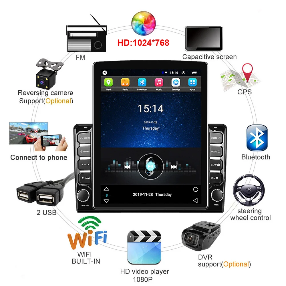 4G Carplay Android Автомагнитола для Renault Duster 2015-2018 9 7 &quotTesla экран Автомобильный