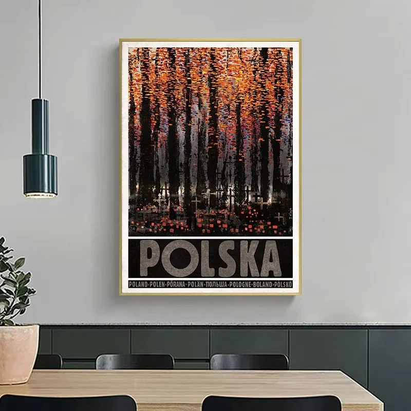 Podhale Kocie Gory Ретро Польский Пейзаж Холст С Принтом Без Рамы Настенное Искусство Для