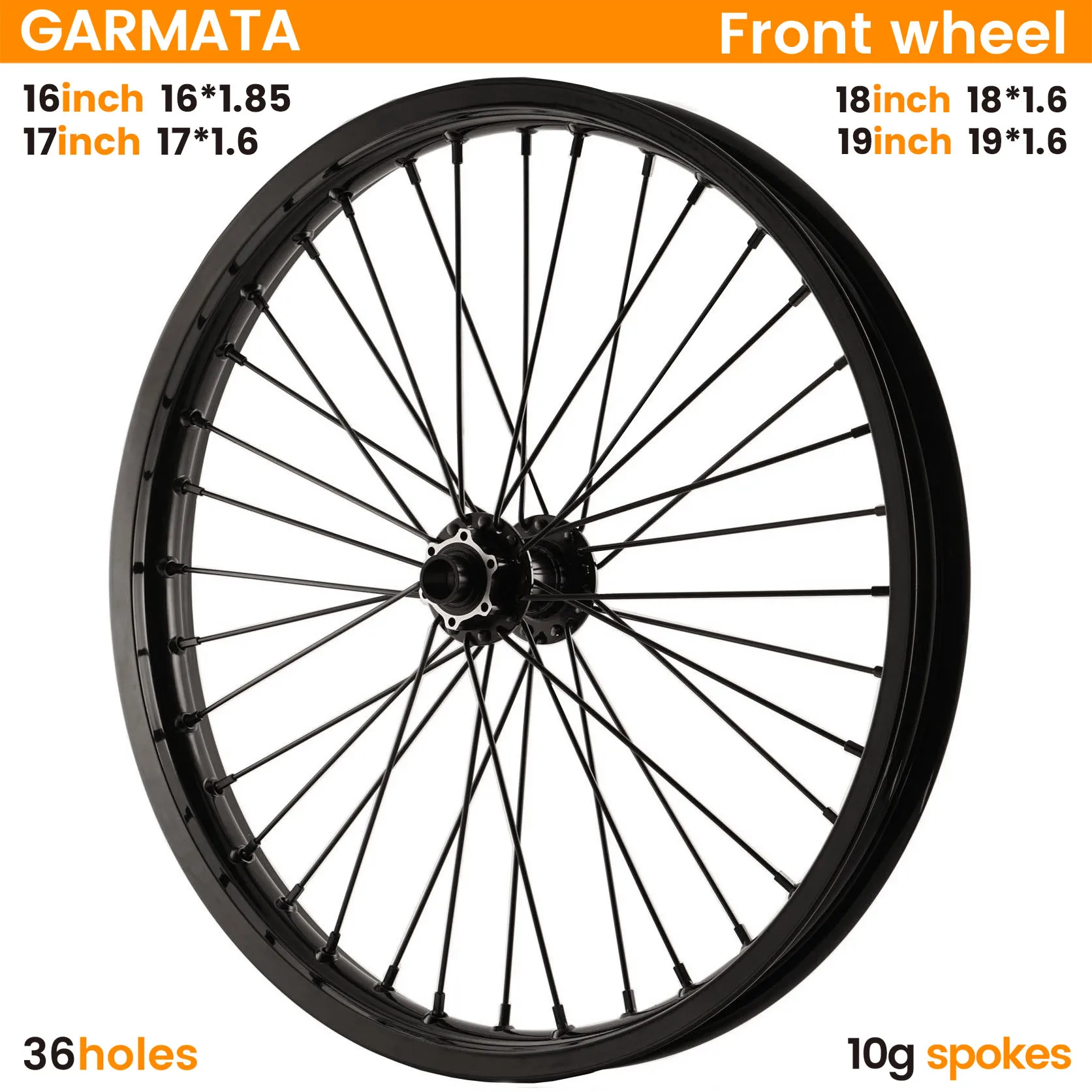 

Переднее колесо для электровелосипеда EnduroEbike, Surron/ 17 дюймов, 19 дюймов/ 1,6 дюйма ширина/36 отверстий/10g спицы/ 110x20 мм втулка/ переднее колесо для Surron ebike