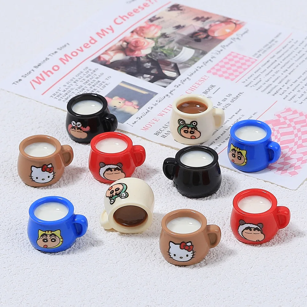 100 шт. милые рождественские тарелки Sanrio кофейные чашки кабошон из смолы с плоской