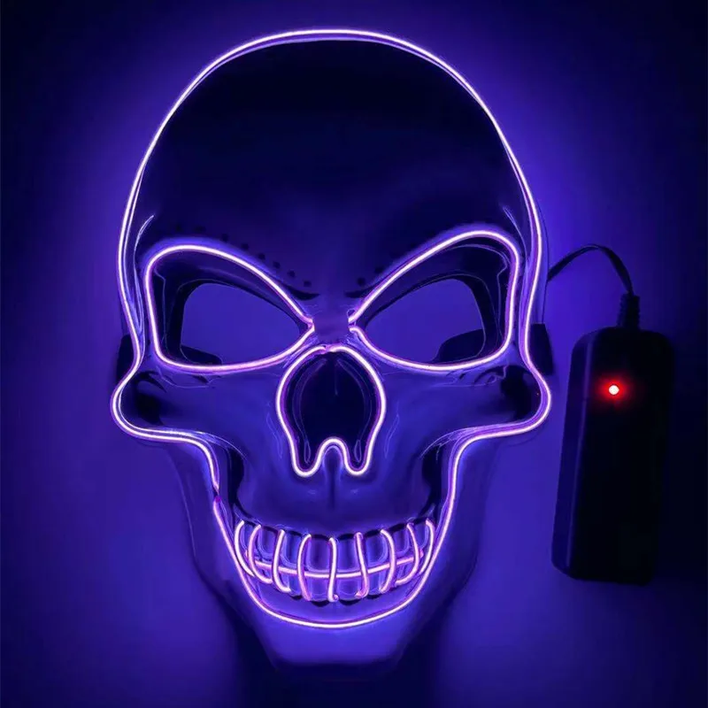 Hot Sale Halloween Mask Skull Light LED Horror Party Ghost Head Lighting Decoration Toy |