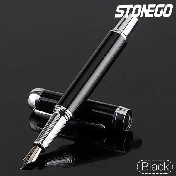 

Металлическая Деловая Ручка-фонтан STONEGO С Золотым Пером, Высококачественная Канцелярская Принадлежность Для Офиса И Школы