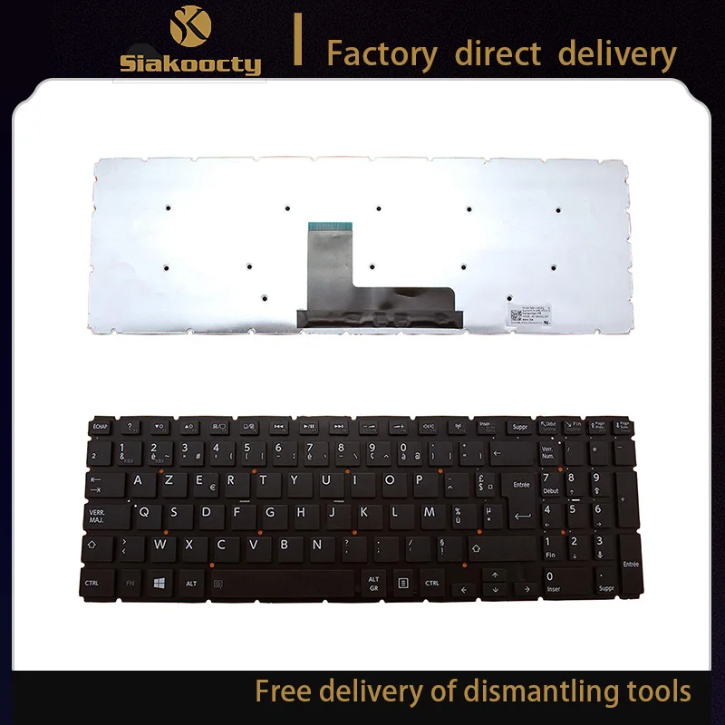 

Siakoocty new keyboard for Toshiba Satellite L50-B L55-B L55DT-B S50-B S55-B Black French FR Laptop Keyboard MP-13R86F0-9201