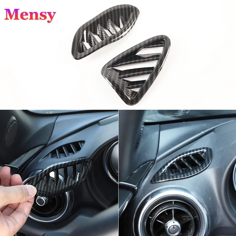 Фото Для Mazda MX-5 ND 2016 2017 2018 2019 2020 2021 2022 2023 ABS углеродная крышка автомобильной приборной панели, крышка воздуховыпускного отверстия, стикер, автомобильные аксессуары №1