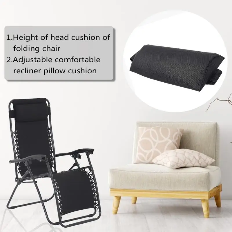 

Head Cushion Height Adjustable Comfortable Recliner For Outdoor Folding Chairs