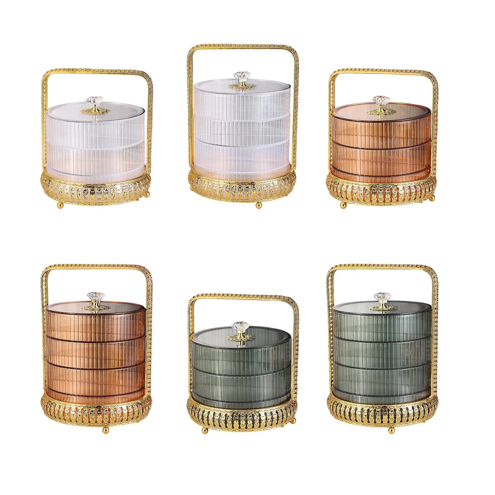 

Cake Stand with Clear Acrylic Dome Lid Appetizer Serving Cupcake Stand with Handle for Family