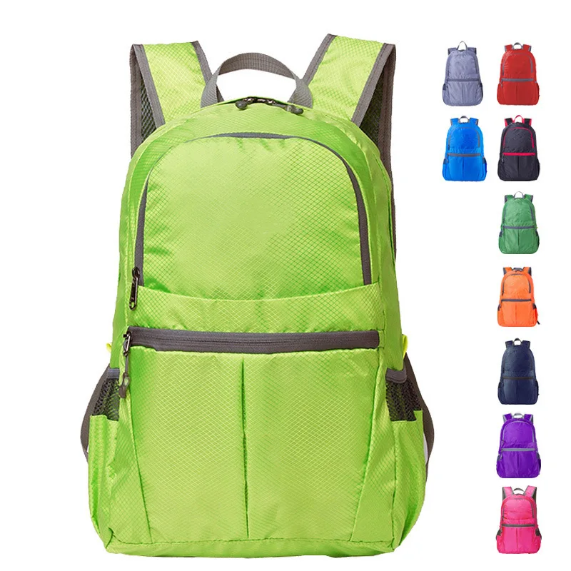 Warner Portable Folding Movement Backpack Outdoor Backpack Travel Students Receive Package Printing