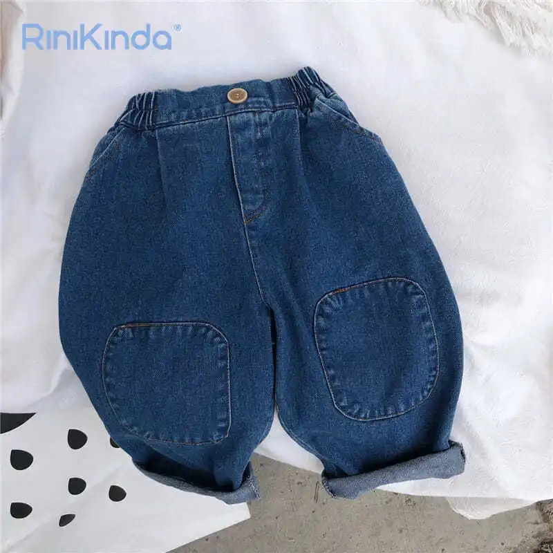 

Осенне-зимняя детская одежда для мальчиков 2023 джинсы унисекс Детские эластичные Стрейчевые джинсовые брюки для девочек детская одежда для мальчиков