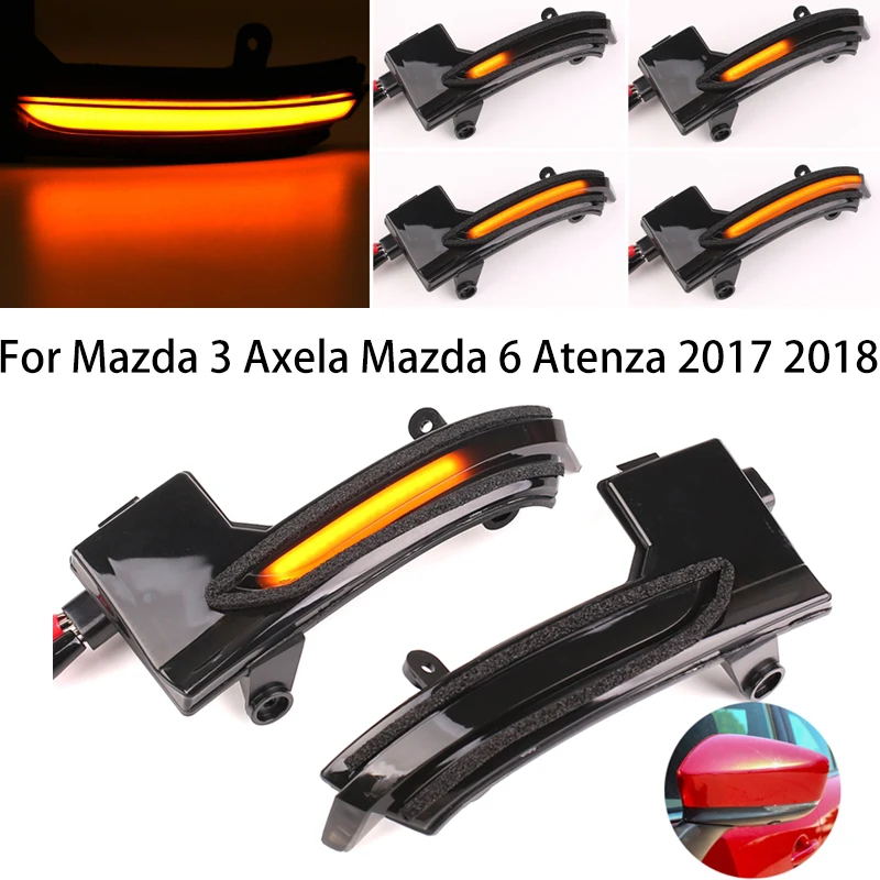 

Светодиодный динамический поворотный сигнал для Mazda 3, Axela, Mazda 6, Atenza 2017, 2018, боковой указатель поворота для зеркала заднего вида, последовател...