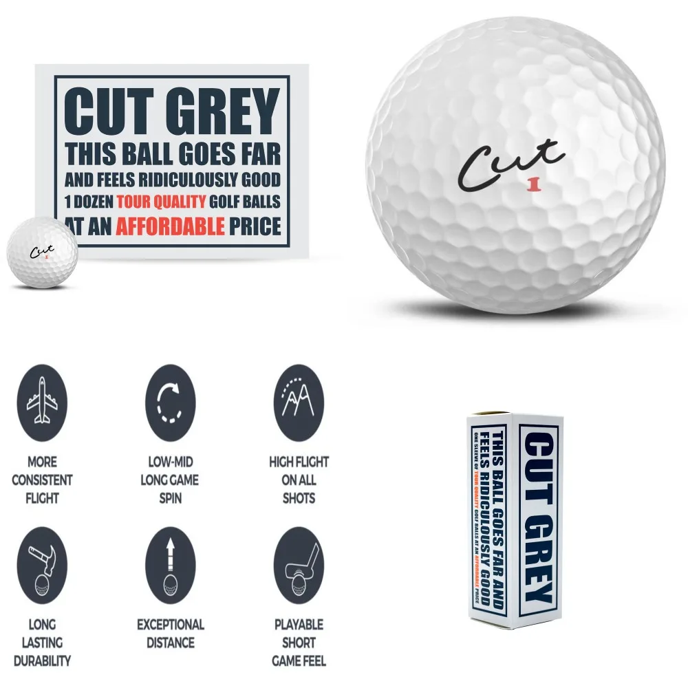 

Мячи для гольфа из уретана серого цвета, 3 шт., 12 шт. в упаковке, белые