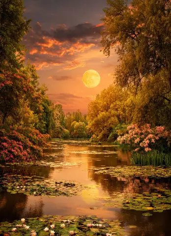 Набор для картины по номерам "Ландскейп", PhotoCustom, лен