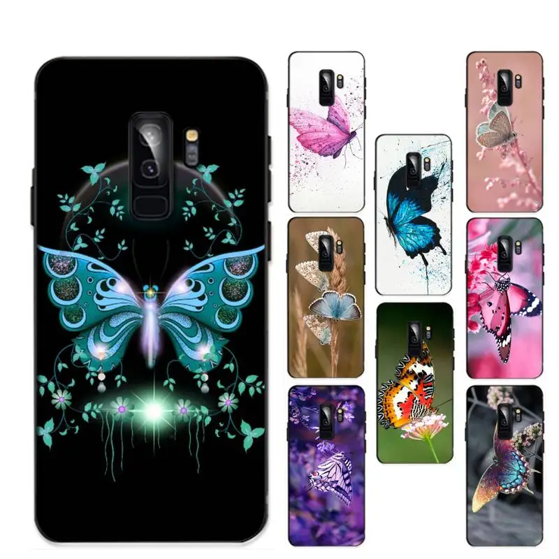 

YNDFCNB Beautiful Butterfly Phone Case for Samsung A51 A30s A52 A71 A12 for Huawei Honor 10i for OPPO vivo Y11 cover