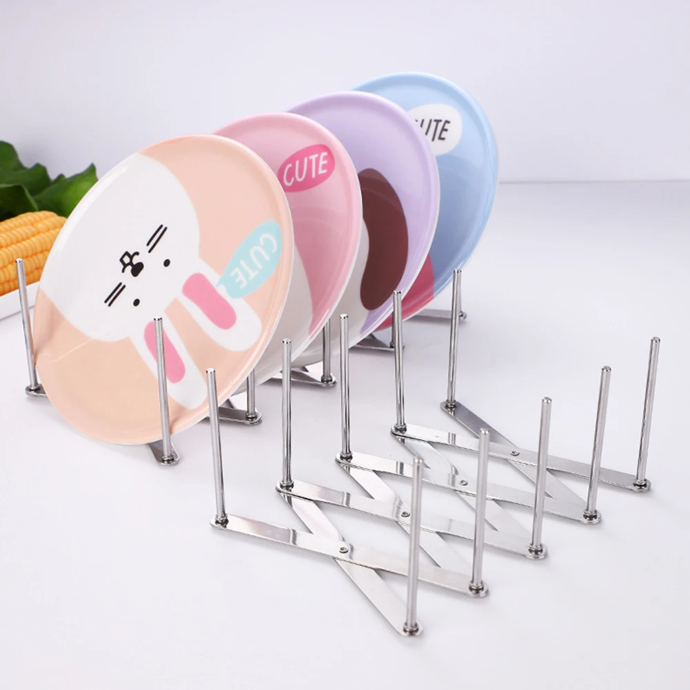 

Kitchen Organizer Pot Lid Rack Extended Stainless Steel Spoon Plate Holder Shelf Cooking Dish Tray Stand Accessories Storage