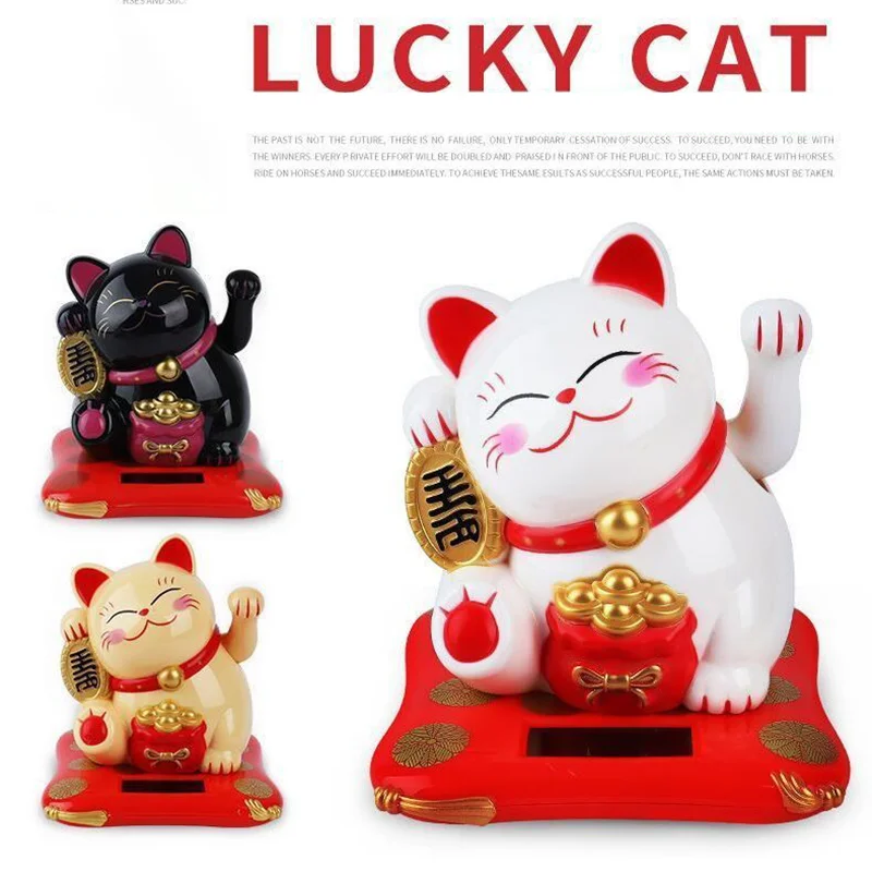 China Lucky Wealth Waving Gold Cat Waving Hand Cat Home Decoration Welcome Waving Sculpture Cat Statue Car Decoration Ornament