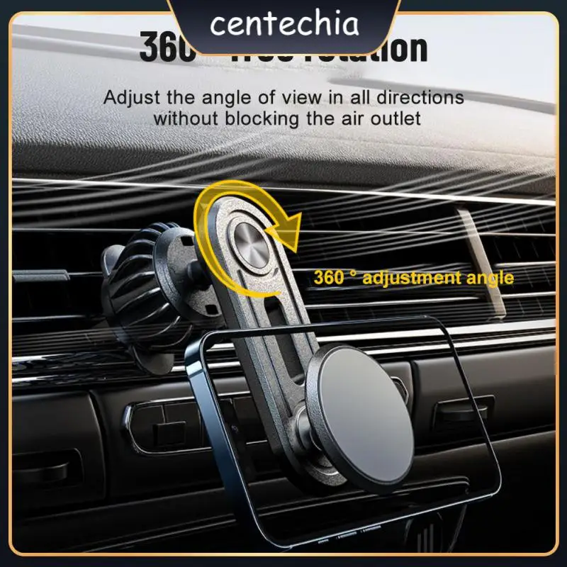 

Rotating Aluminum Alloy Holder Multinational Triangle Support Mobile Navigation Bracket Universal Magnetic Car Accessories