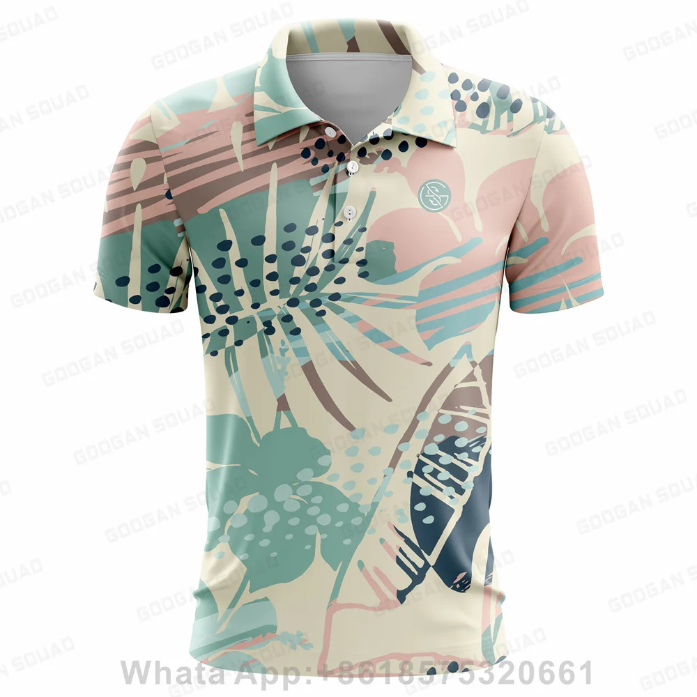 Googan Squad Men's Outdoor Sports Polo Shirt Plus Size Short Sleeve Polo T-shirt Fishing Golf Clothing Quick Dry Casual Tops