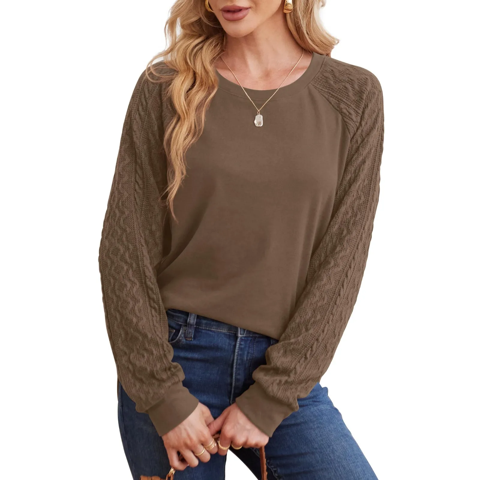 

Solid Color Sweaters For Women 2023 Winter Round Neck Long Sleeve Pullover Office Warm Women's Knitted Sweater Women Tops