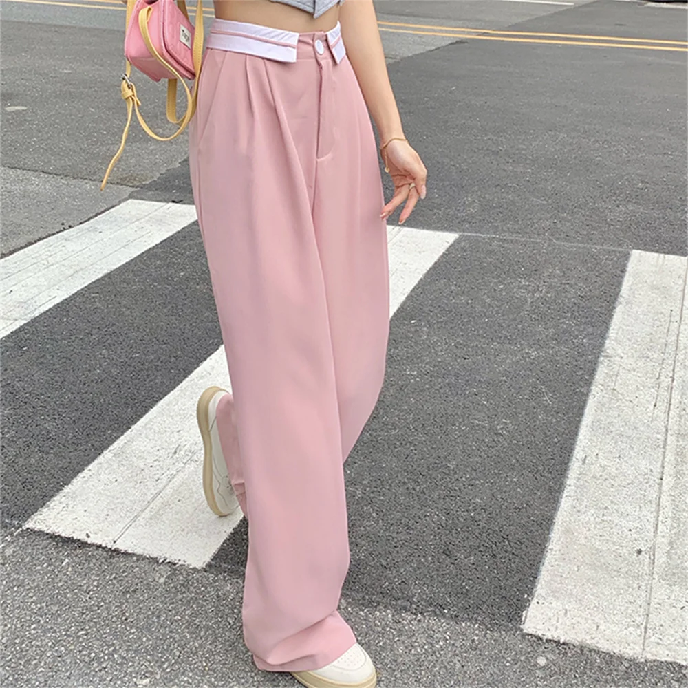 

Летние брюки HziriP 6 цветов, Женская Минималистичная офисная одежда, новинка 2022, повседневная шикарная уличная одежда с высокой талией, одното...