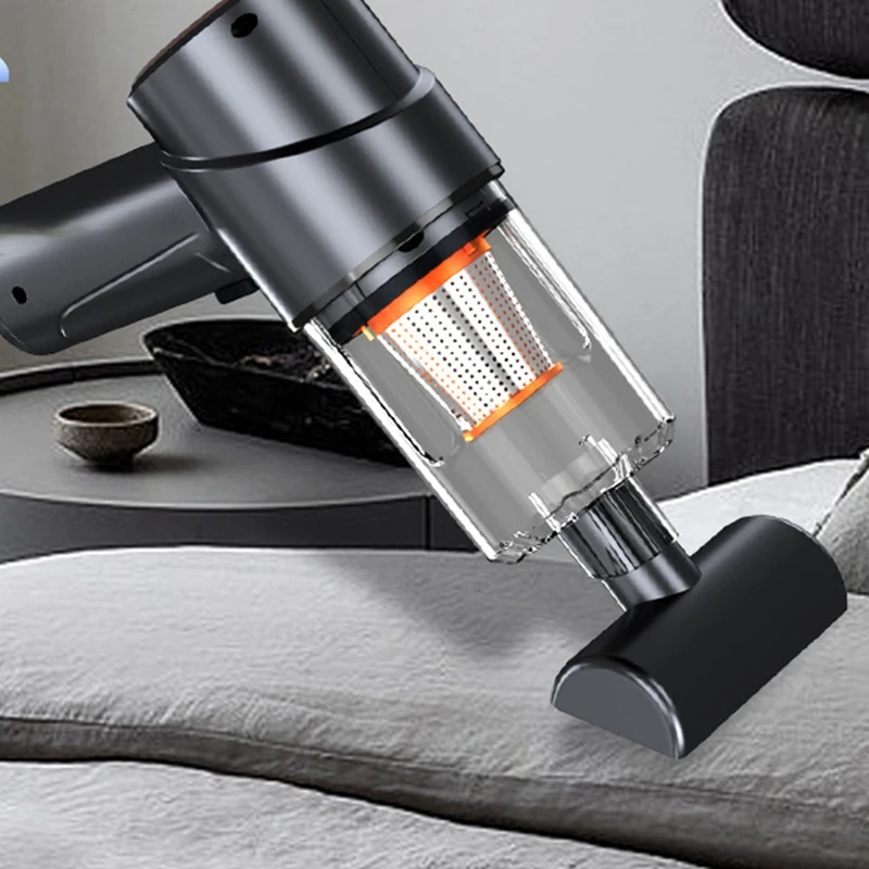 Беспроводной автомобильный пылесос мощный всасывающий ручной бытовой и двойной