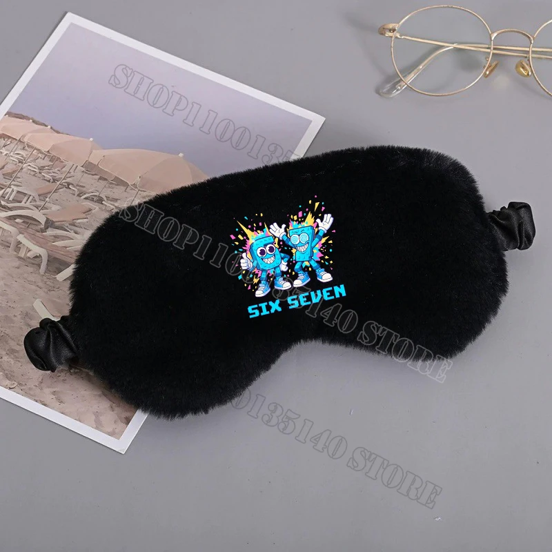 Фото Маска для сна Steal A Brainrot Blindfold Sleep Eye Mask 67 Six Seven, светонепроницаемая, для ночного сна, мягкая, охлаждающая, для мужчин и женщин, подарок №4