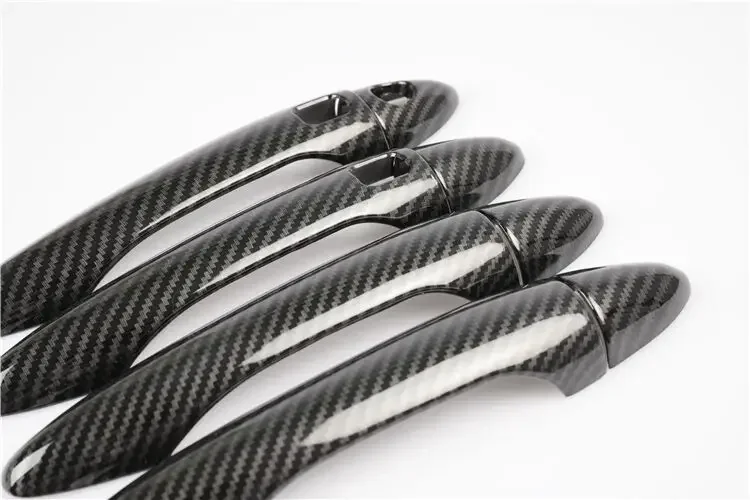 Хромированная накладка на дверную ручку автомобиля из углеродного волокна для Kia