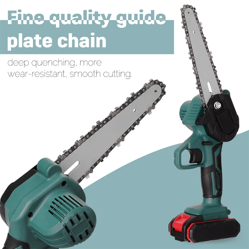 

6 Inch 88Vf 1200W Electric Chain Saw With Battery Pruning ChainSaw Cordless Garden Logging Saw Woodworking Cutter Power Tools
