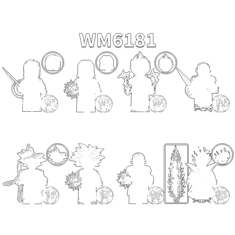 Фигурки мультфильмов аниме WM6181 WM2698 WM2699 WM2701 WM2702 WM2703 WM2704 WM2705