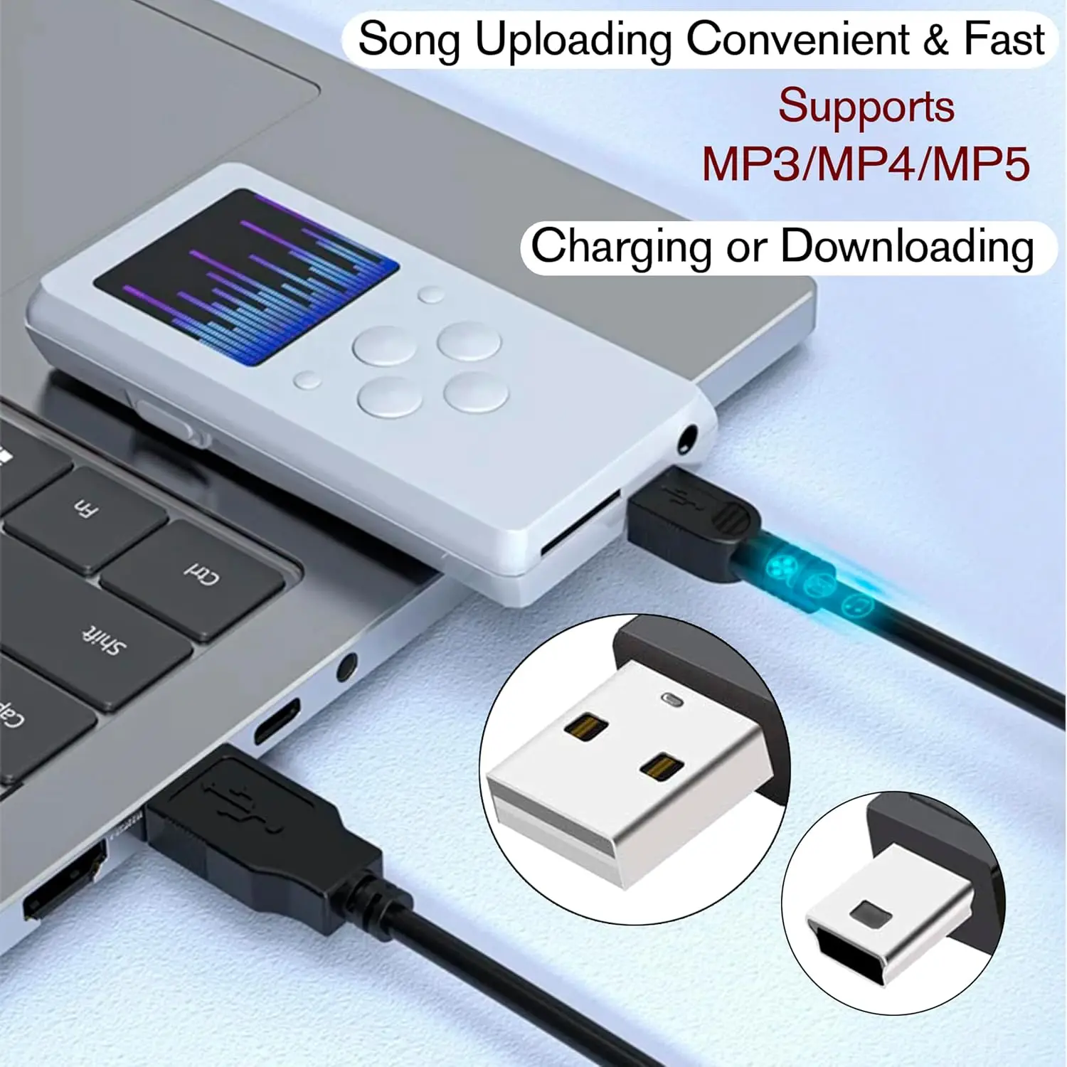 2 шт. мини-USB-кабели, стандартный USB 2.0 кабель-переходник Mini B (штекер) для зарядки, совместимый с игровыми контроллерами, MP3-плеерами, цифровыми камерами (art.: 3920d8a78480c) - 3920d8a78480c