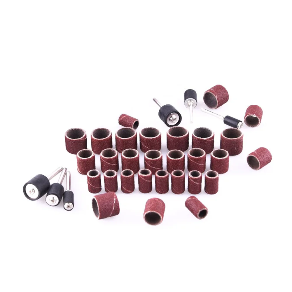 

132 Pieces Work Aluminum Oxide Home Drilling Accessories Parts Abrasive Polishing Mandrels Sanding Band Sleeves Drum Sander Set