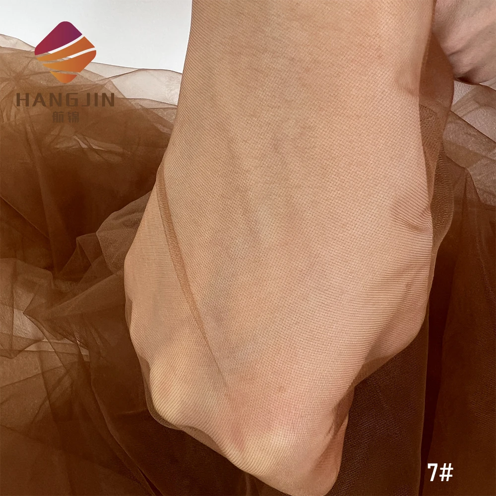 Фото Ткань Dobetter Tex Nude Skin Tone Illusion: Свадебный фатин, сетчатая ткань, мягкий нейлон, прозрачная сетка для свадебных платьев №2
