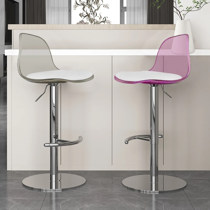 Барная стойка из акрила вращающийся прозрачный минималистичный высокий