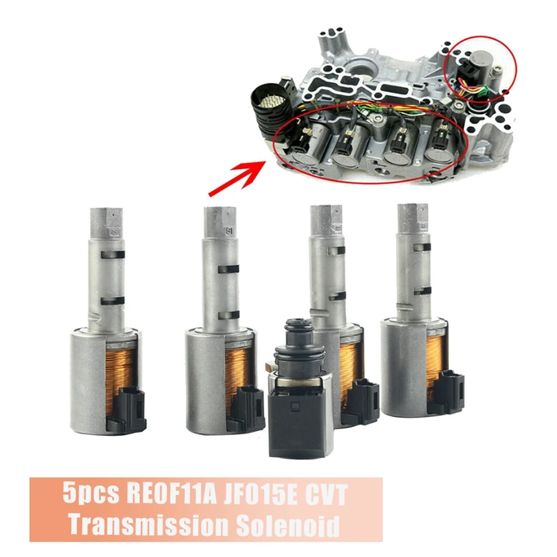 

5Pcs RE0F11A JF015E CVT Transmission Solenoid Gearbox Kit for Nissan Sentra Versa Chevrolet Spark Suzuki Swift 2012-2015-boom