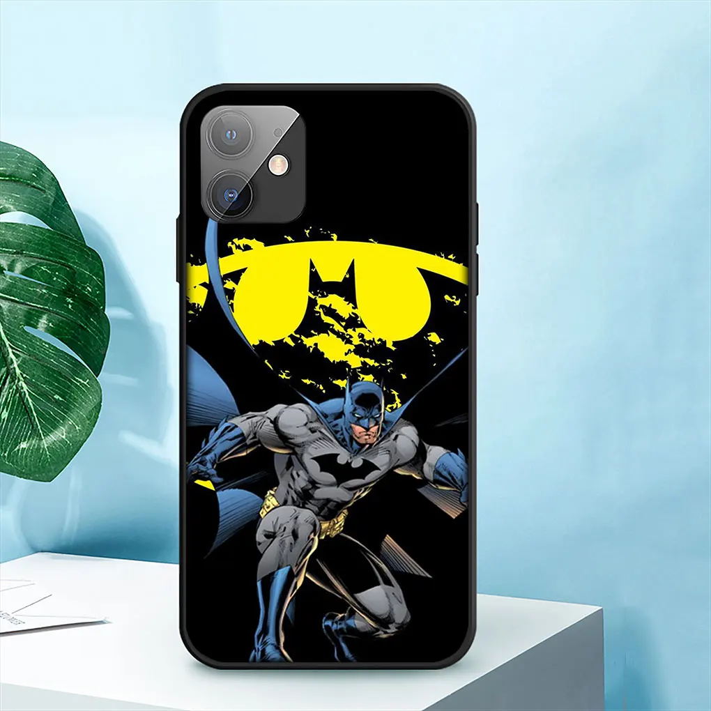 Мягкий чехол Batmans DC для Apple iPhone 16 15 14 13 12 11 Pro Max 6 6S Plus + SE телефона