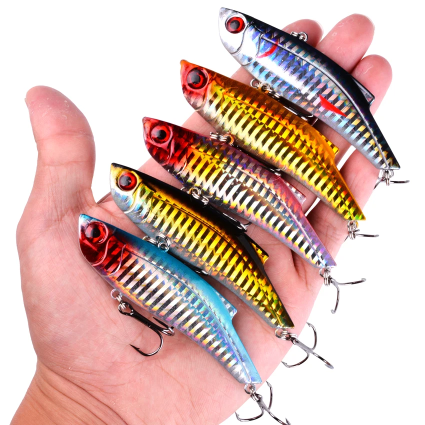 

7/10PCS Vib Blade Lure 18G/27G Sinking Wobblers Vibration Baits Vibe Winter Fishing Hard Bait for Bass Pike Blue Colorfull Lures