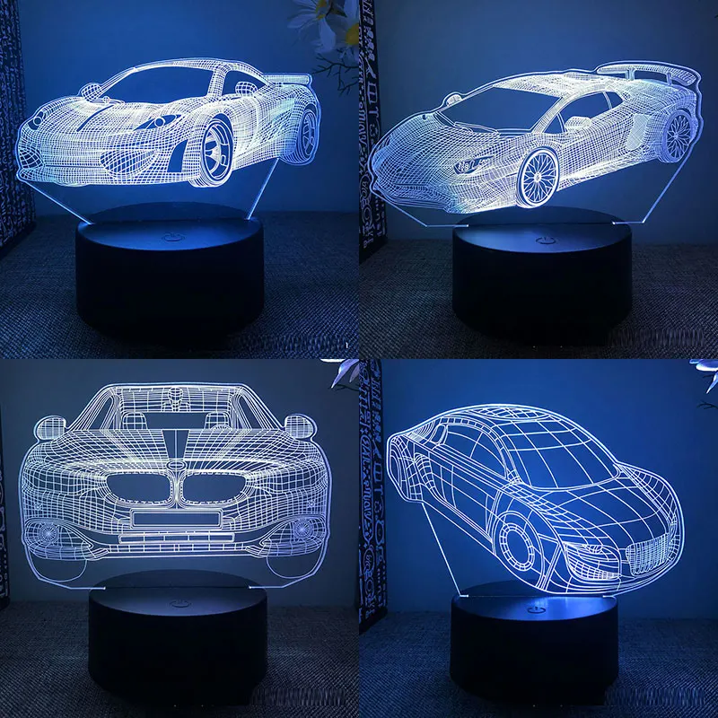 

Formula 1 F1 Racing Car 3d Led Night Light For Bedroom Supercar Lava Lamp Children's Room Decor Birthday Gift For Boyfriend
