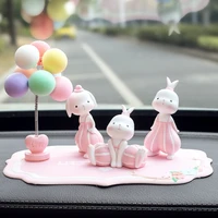 hot selling net red bunny car decoration dashboard girl car decoration cute cartoon doll interior new car girlfriend gift