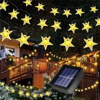 solar star string lights 100led 8 modes outdoors twinkle fairy lights waterproof star twinkle lights for lawn gardens patio