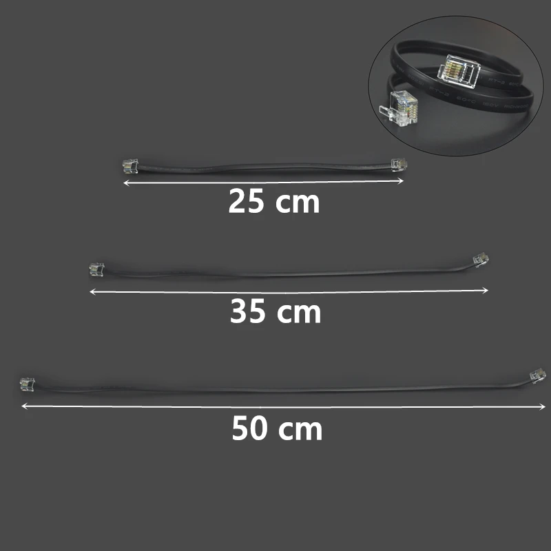 10/100 шт. шестиядерная прозрачная кристаллическая головка RJ12 6P6C прямое положение