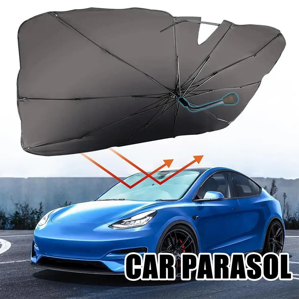 

Car Front Windshield Shade Retractable Shade Windscreen Uv Accessories Heat Protector Universal Parasol Block Ray Co N4i7