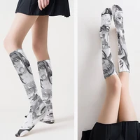 cartoon anime women socks summer silk thin sexy cosplay medium calf stockings gray japanese jk lolita stockings for girl