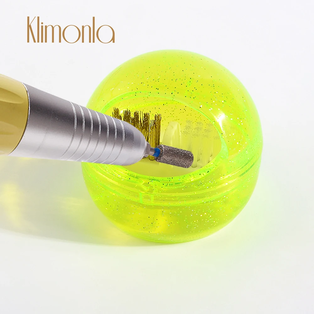 

1 Set Plastic Nail Drill Bit Cleaning Brush Portable Soft Hard Brush Cleaner Box Professional nail accessories Manicure Tool
