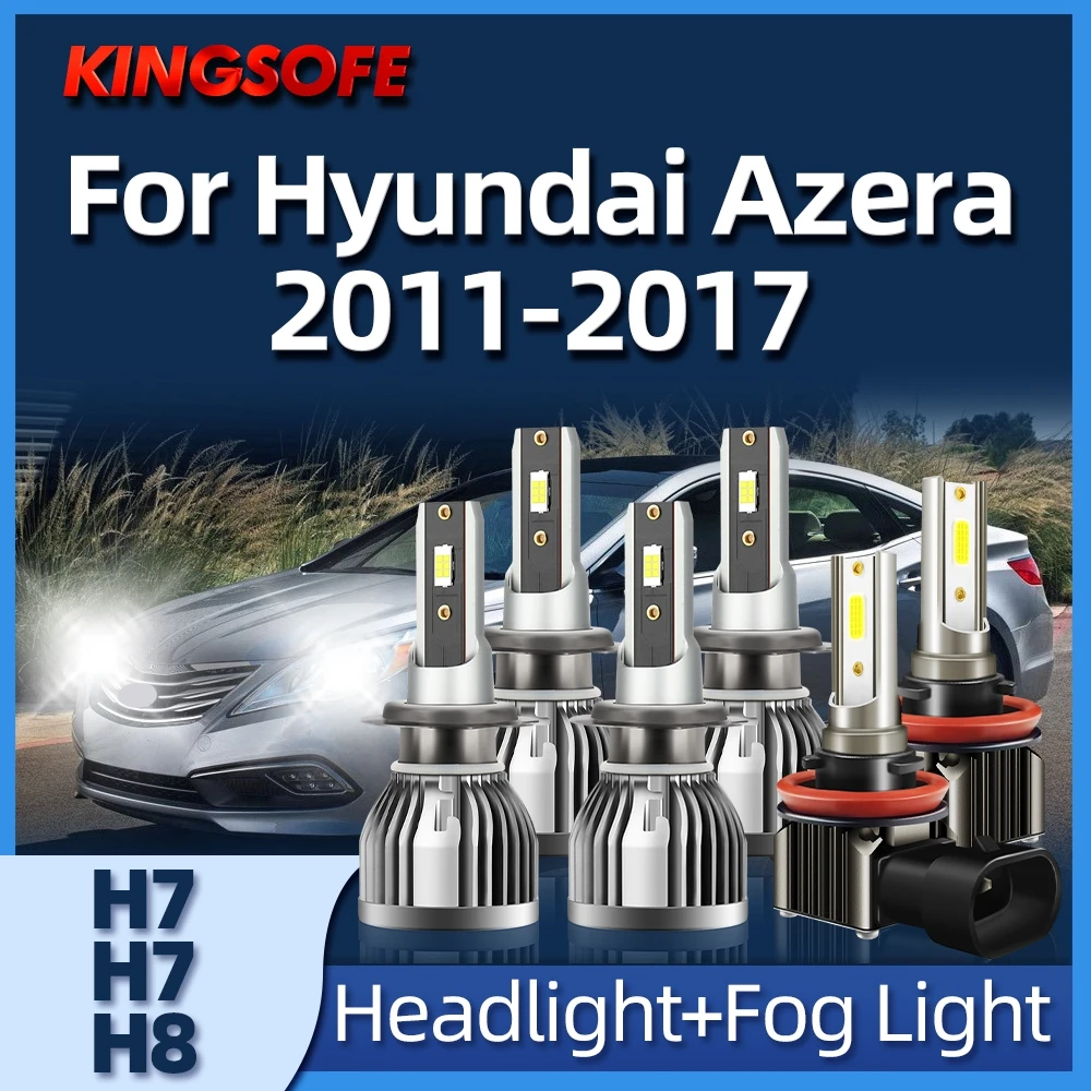 

KINGSOFE LED Car Headlight Kit H7 6000K 26000LM H8 Car Accessories For Hyundai Azera 2011 2012 2013 2014 2015 2016 2017