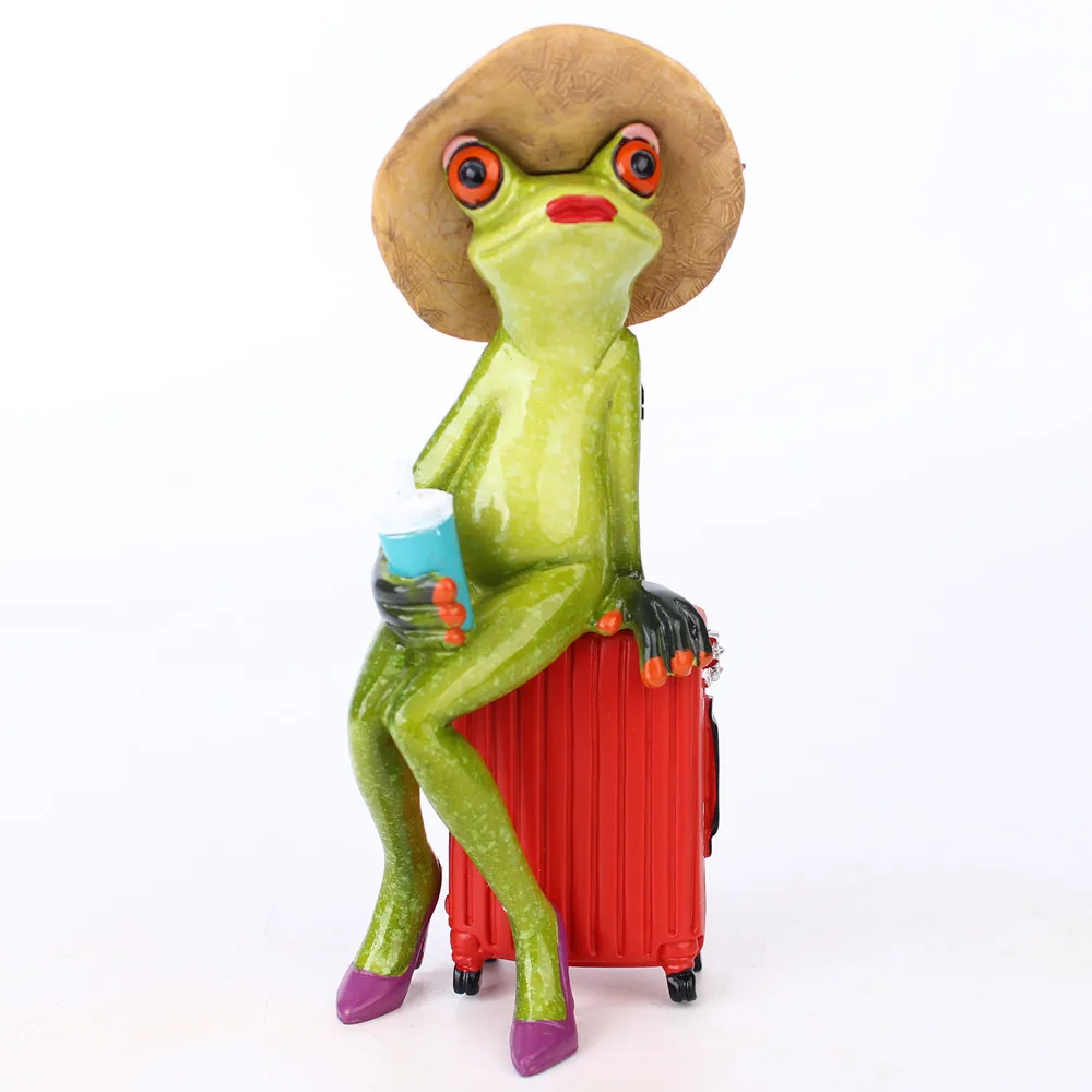 Забавные полимерные легинсы искусственные статуи животных лягушка леди