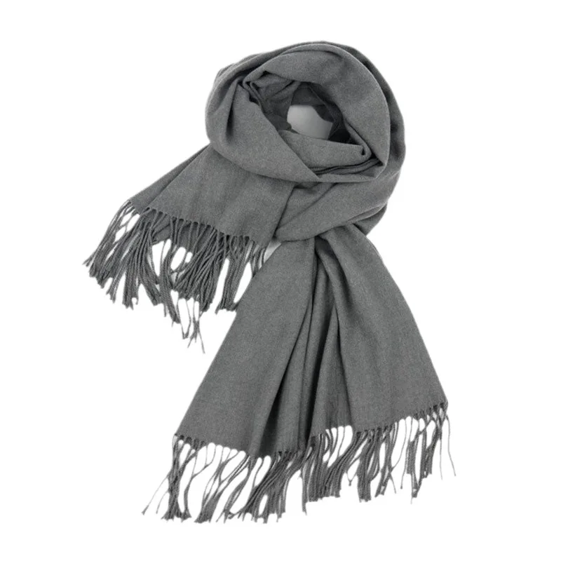 Красный шарф для женщин зимой теплый и толстый из искусственного кашемира