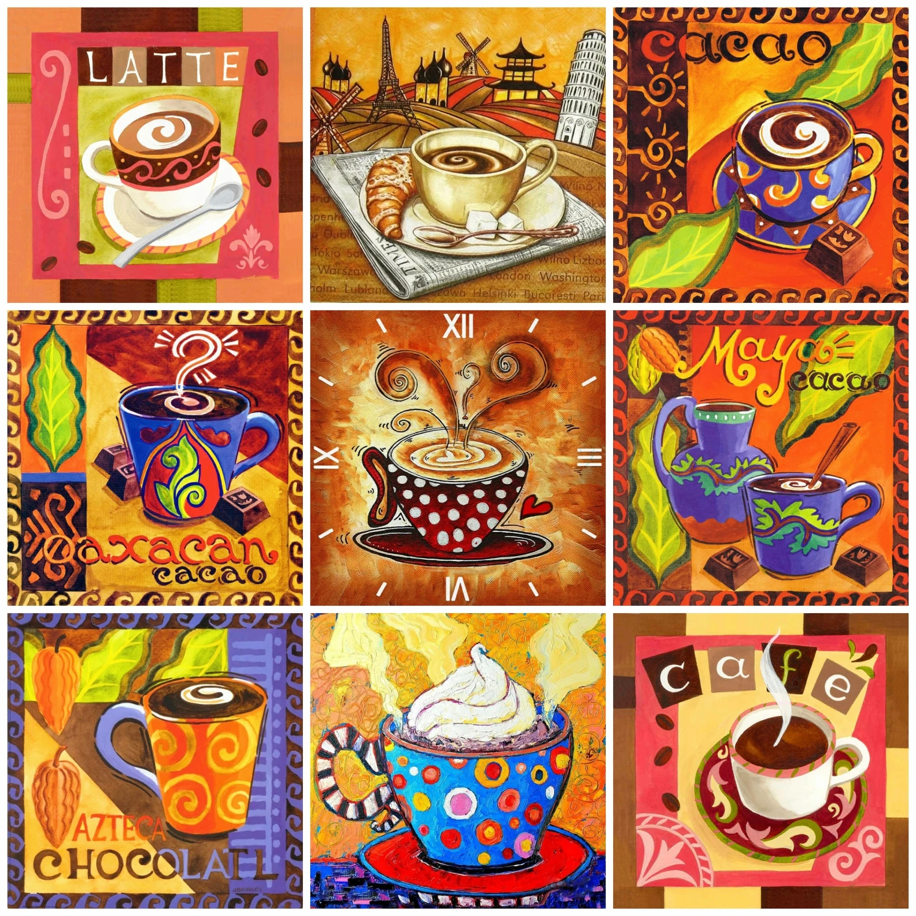 

EverShine алмазная живопись 5D кофейный полный квадратный фотография вышивка чашка Стразы ручной работы подарок