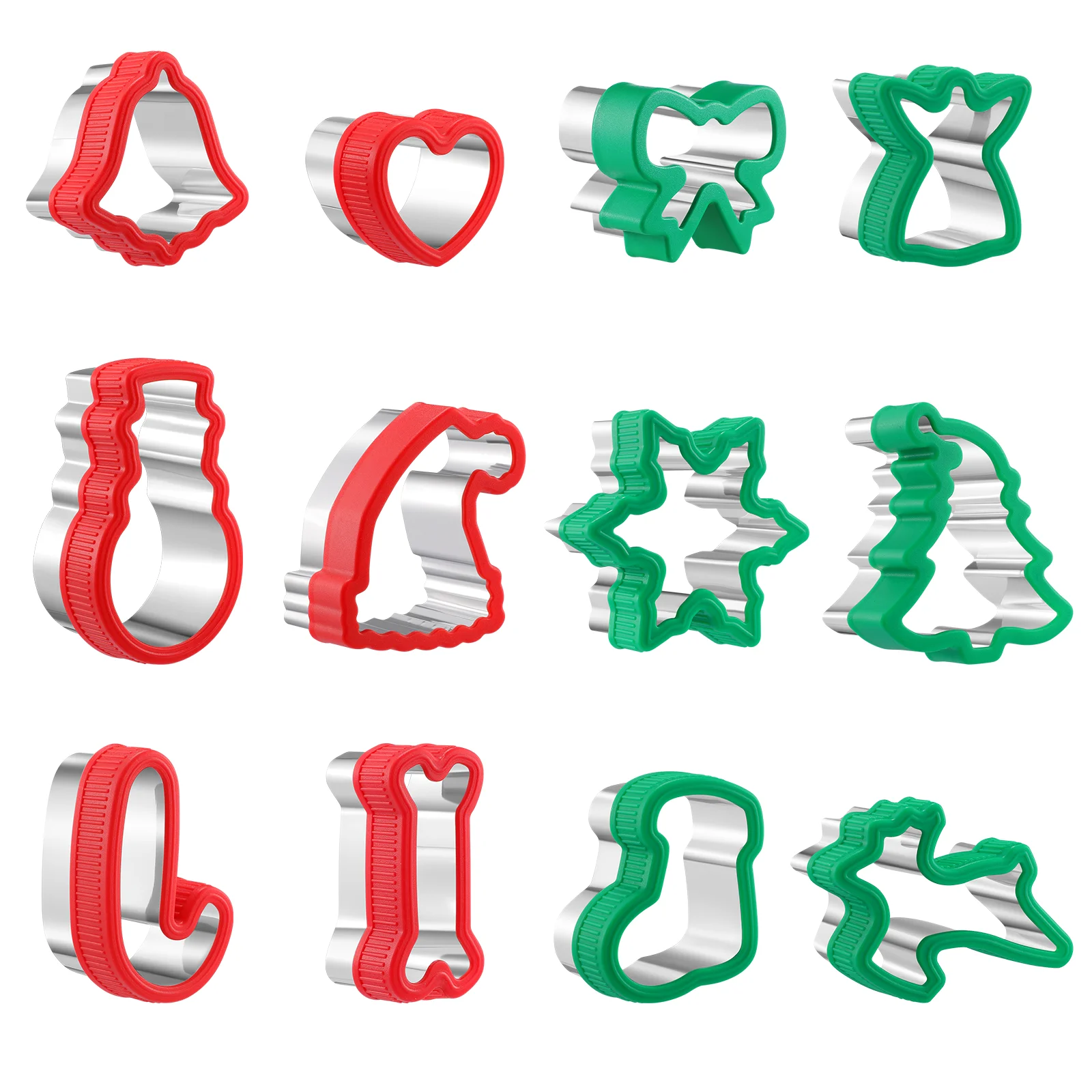 

12pcs Chirtsmas Cooking Accessories Cookie Making Tools Onigiri Molds Party Cookie Vegetable Mold Set